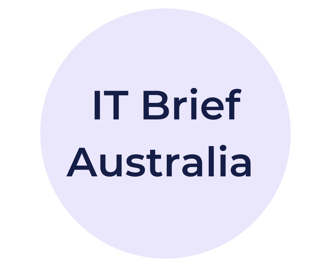 Lilac circle with "It Brief Australia" inside