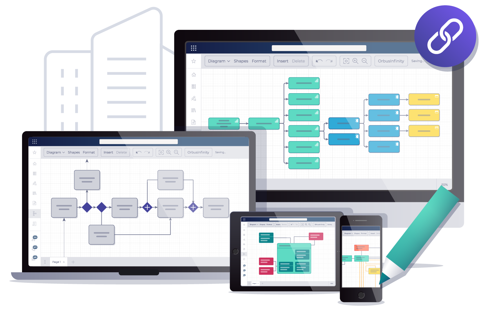 OrbusInfinity native diagramming